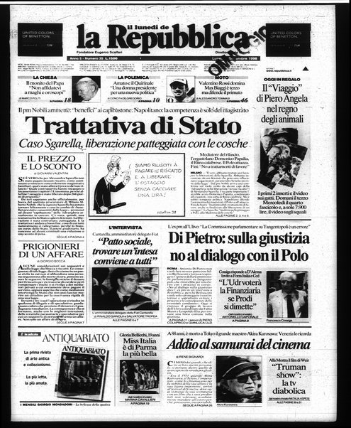 Il lunedì de La repubblica